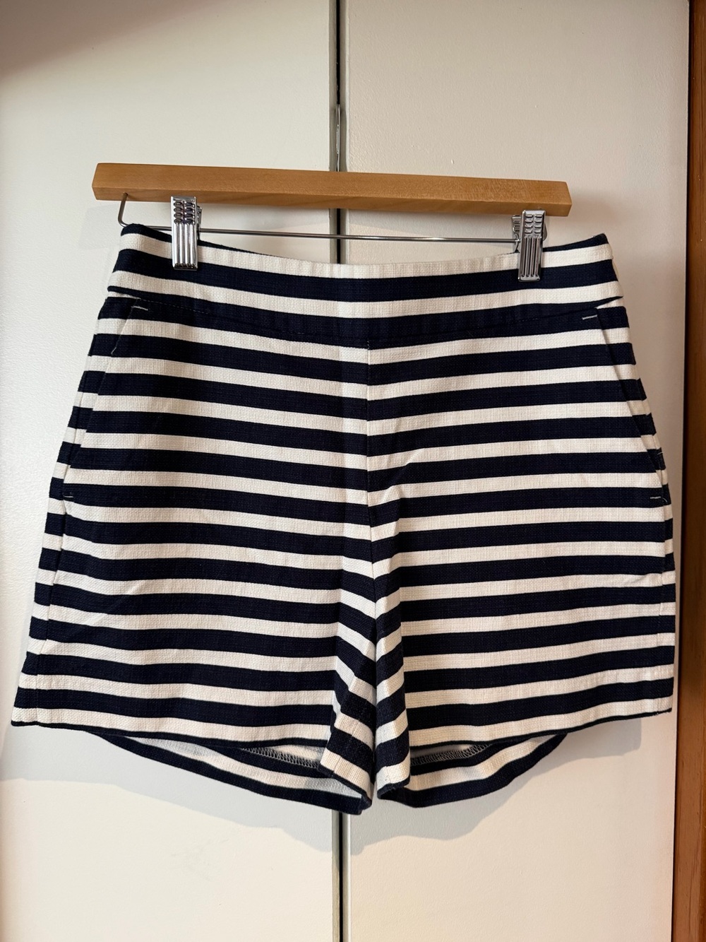 J. Crew Nautical Striped High-Waist Shorts - Size 6